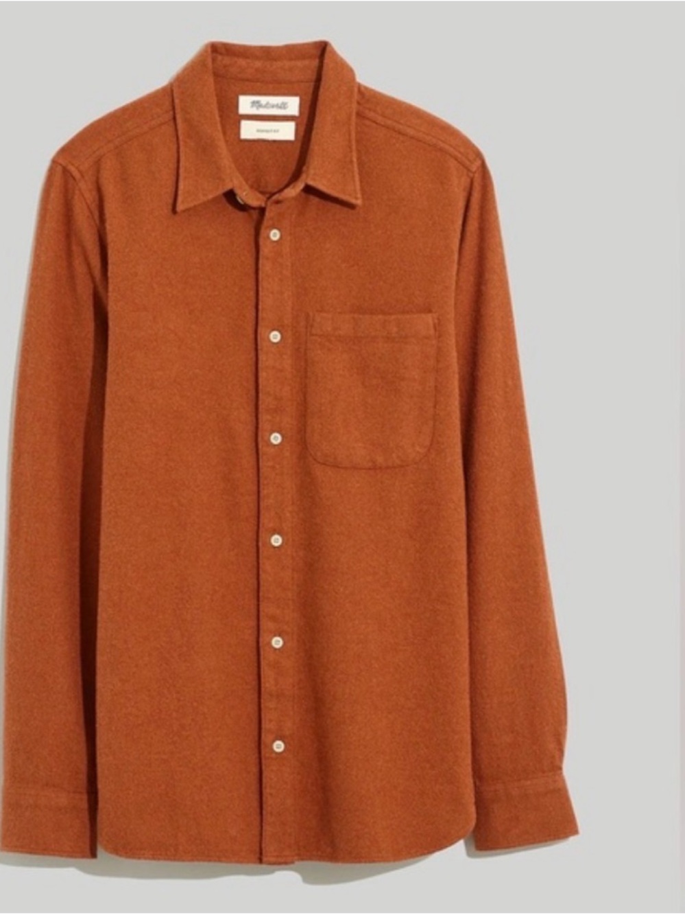 Madewell Rust Orange Button-Up Shirt
